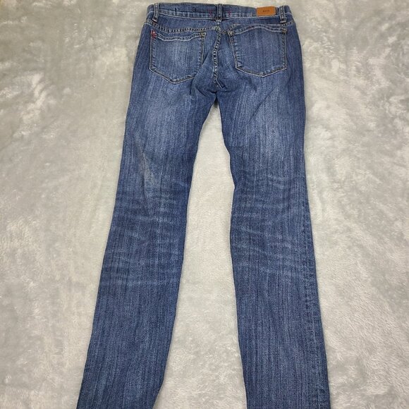BDG Mid Rise Twig Ankle Jeans Womens Sz 28X30 Blue Dark Wash Skinny Leg Stretch - Picture 7 of 10
